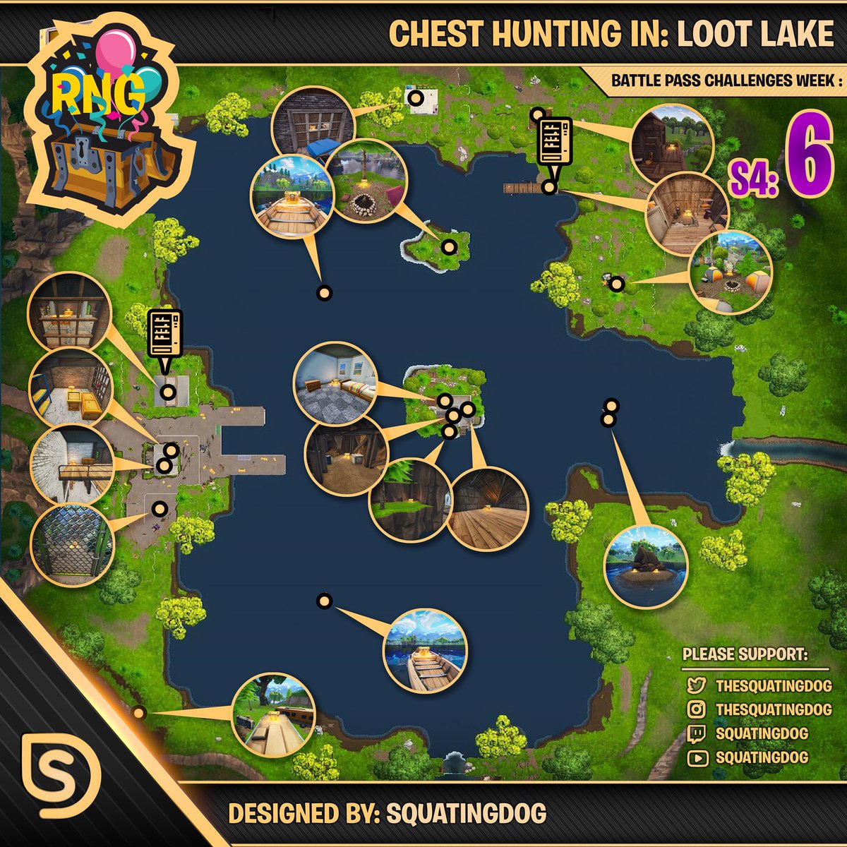 Season 4 Week 6 – Chest Locations – Loot Lake | Wheel Of ... - 1200 x 1200 jpeg 353kB